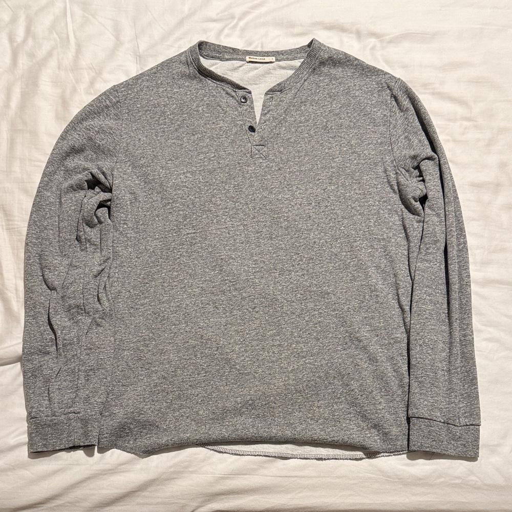 Marine Layer Gray Henley Shirt